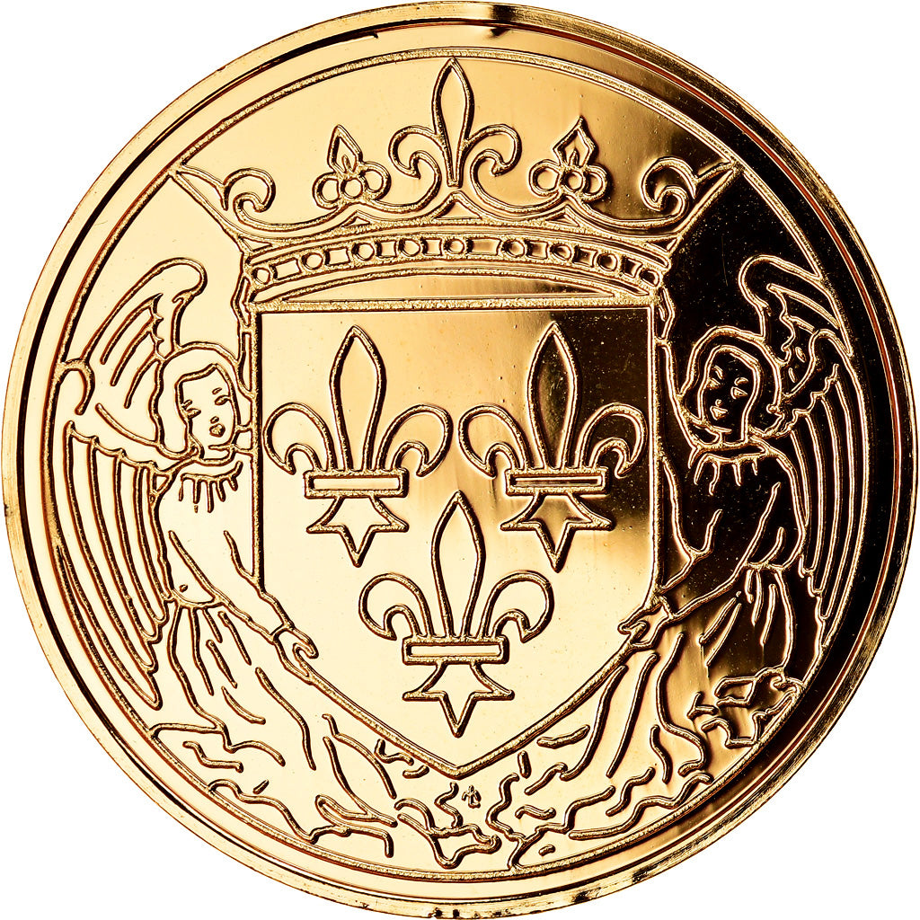France, Medal, Les Rois de France, Louis XI, History, MS(63), Vermeil