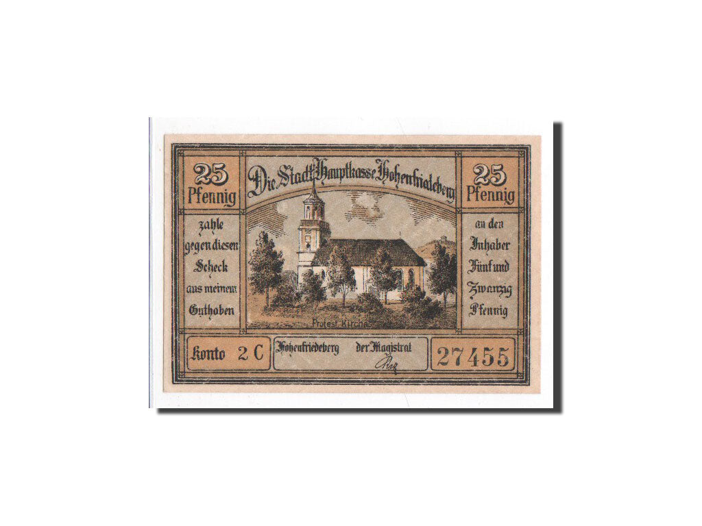 Banknote, Germany, Hehenfriedeberg, 25 Pfennig, N.D, O.D, Undated, UNC(65-70)