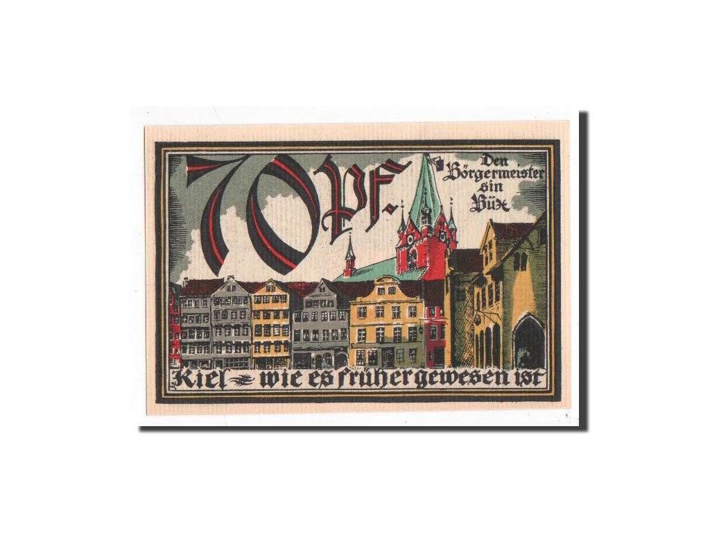 Banknote, Germany, Kiel, 70 Pfennig, N.D, 1921, 1921-09-10, UNC(65-70)