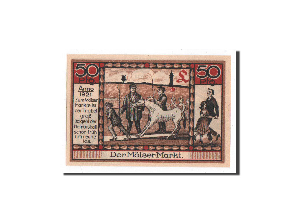 Geldschein, Deutschland, Hohenmölsen, 50 Pfennig, cheval, O.D, Undated, UNZ