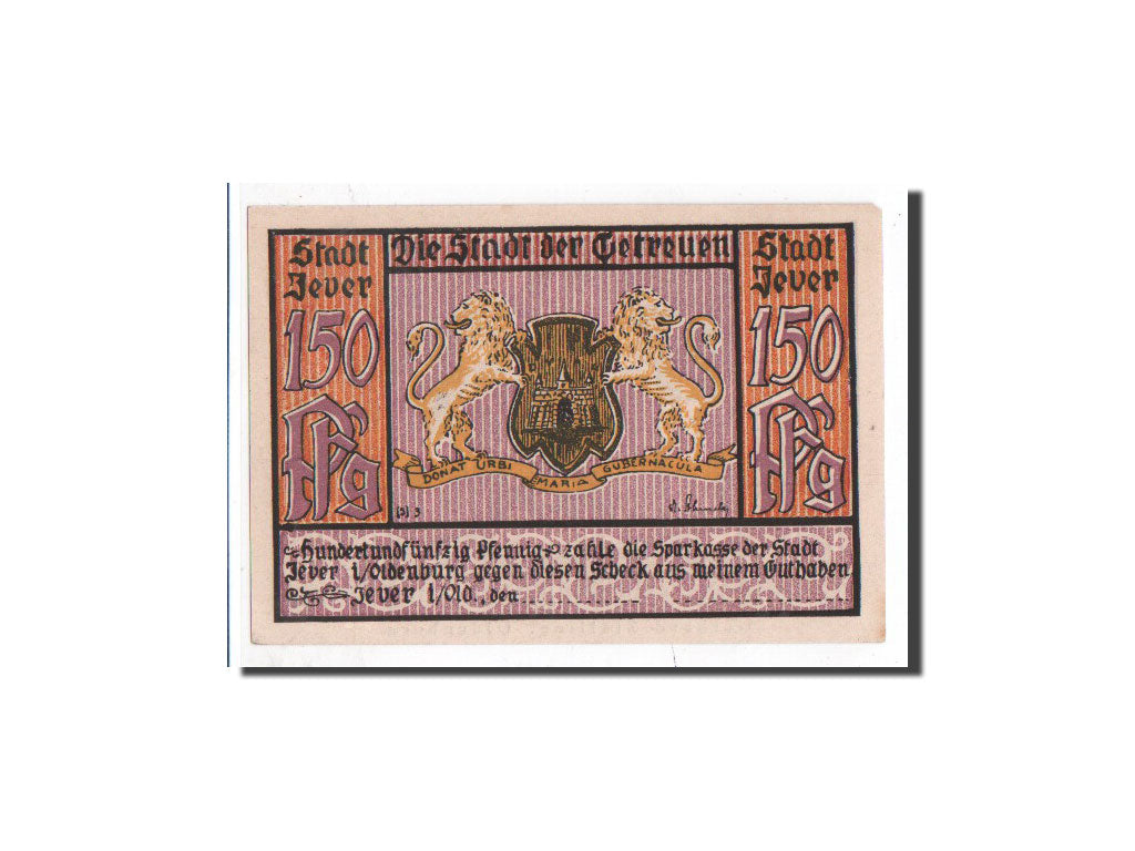 Banknote, Germany, Jever, 1.5 Mark, château, O.D, Undated, UNC(65-70)