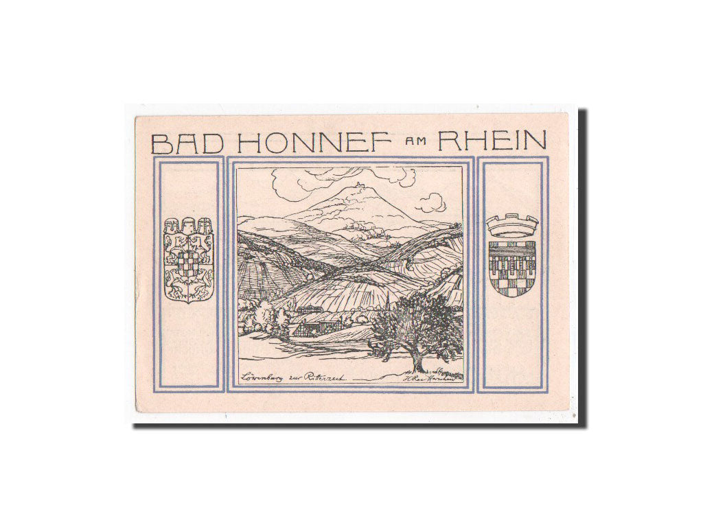 Banconote, Germania, Honnef a Rhein, 99 Pfennig, arbre, 1921, 1921-10-01, FDS