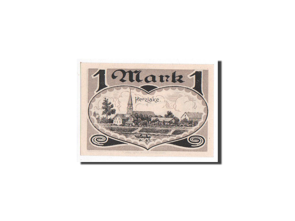 Banconote, Germania, Herzlake, 1 Mark, Ville, 1921, 1921-10-01, FDS, Mehl:605.1