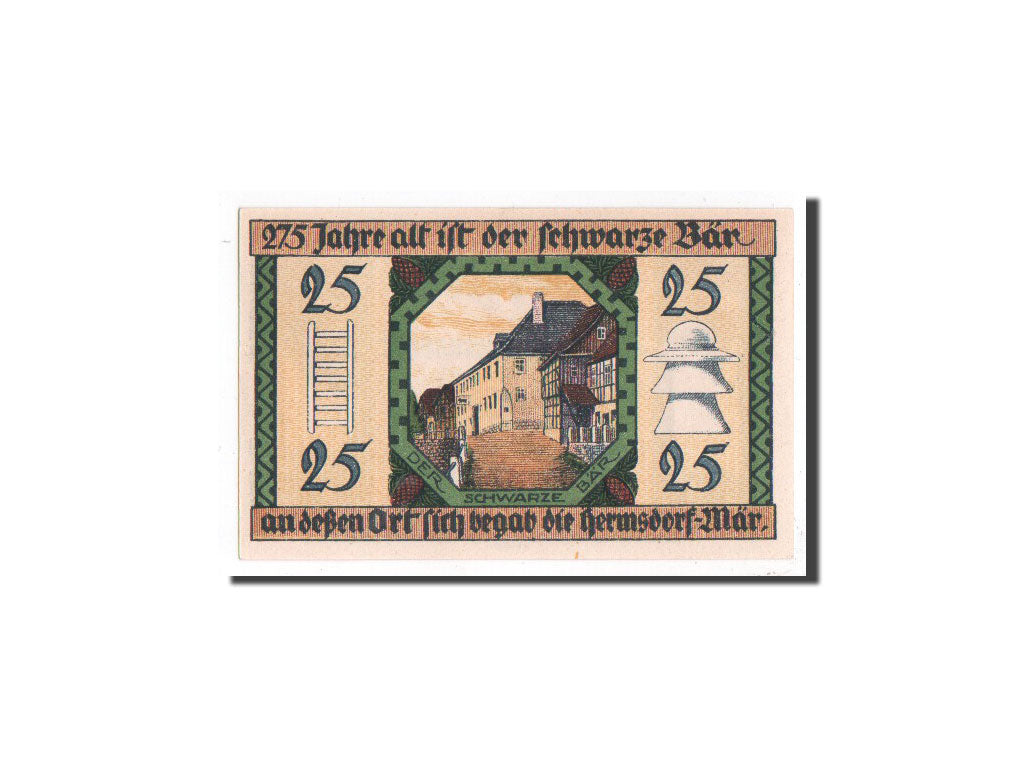 Banconote, Germania, Hermsdorf, 25 Pfennig, Foret, 1921, 1921-05-01, FDS