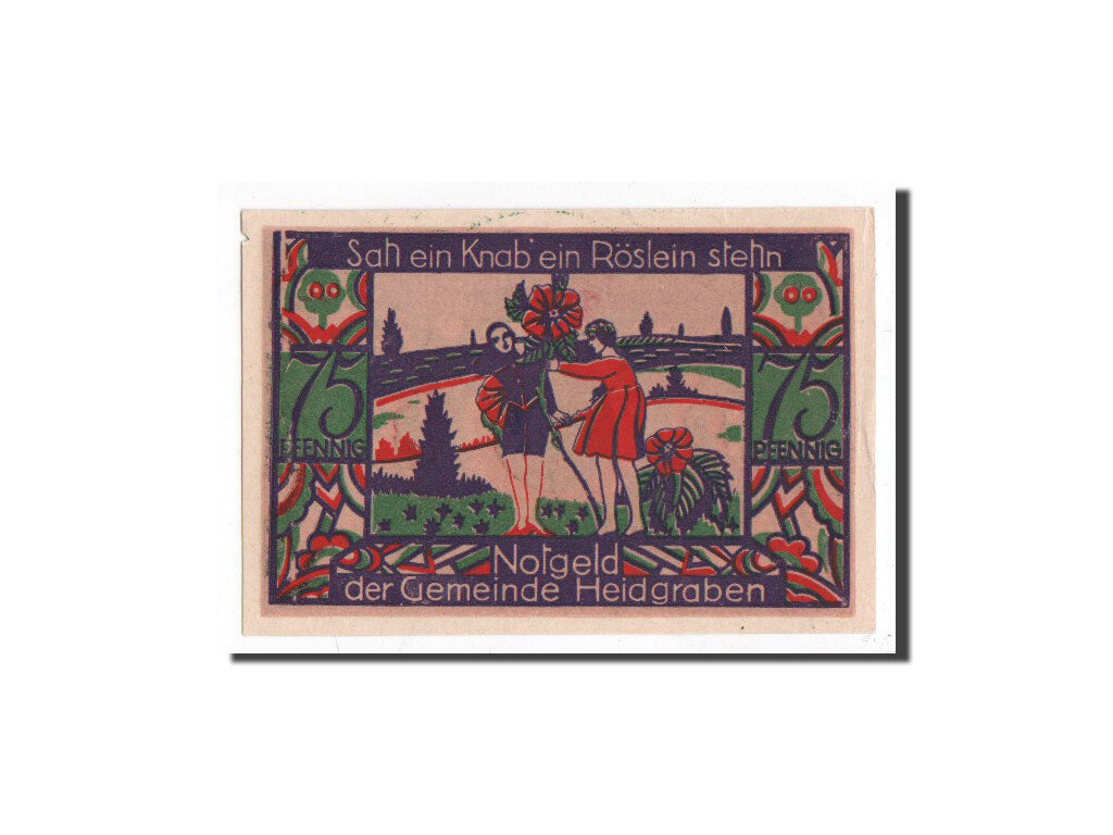 Banconote, Germania, Heidgraben, 75 Pfennig, Fleur, O.D, Undated, FDS