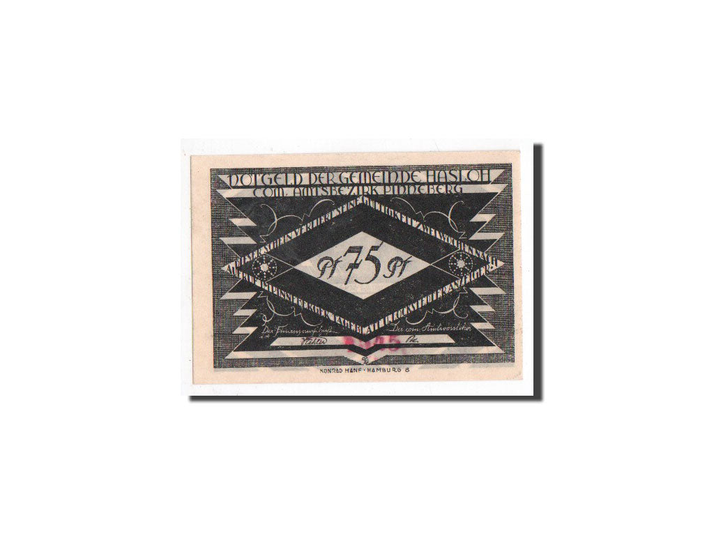 Banknote, Germany, Hasloh, 75 Pfennig, personnage, O.D, Undated, UNC(65-70)