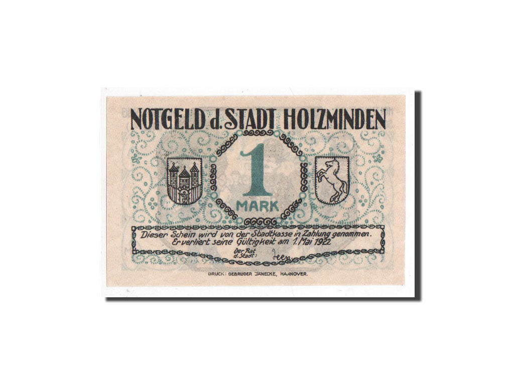 Billet, Allemagne, Holzminden, 1 Mark, soldat, O.D, Undated, NEUF, Mehl:625.1