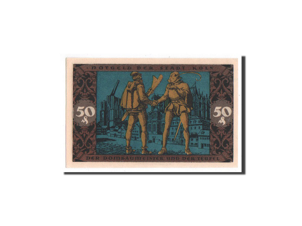Banknot, Niemcy, Köln, 50 Pfennig, diable, 1922, 1922-01-12, UNC(65-70)