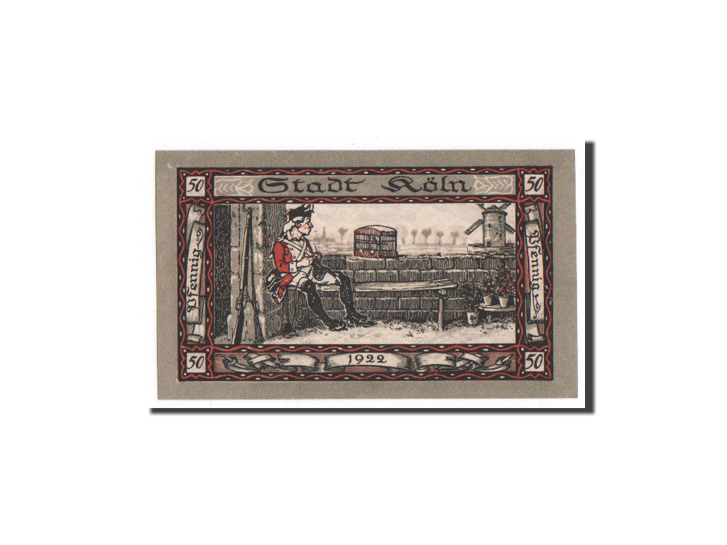 Billet, Allemagne, Köln, 50 Pfennig, moulin, 1921, 1921-01-12, NEUF, Mehl:717.3