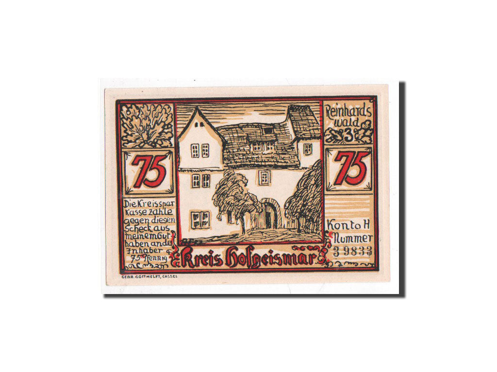 Banconote, Germania, Hofgeisman, 75 Pfennig, Animaux, O.D, Undated, FDS