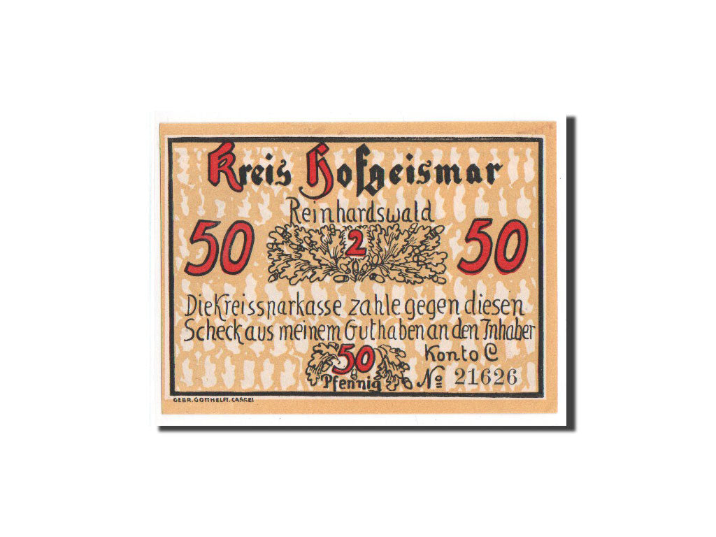 Billete, Alemania, Hofgeisman, 50 Pfennig, Animaux, O.D, Undated, UNC