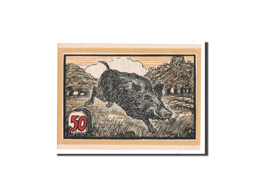 Billete, Alemania, Hofgeisman, 50 Pfennig, Animaux, O.D, Undated, UNC