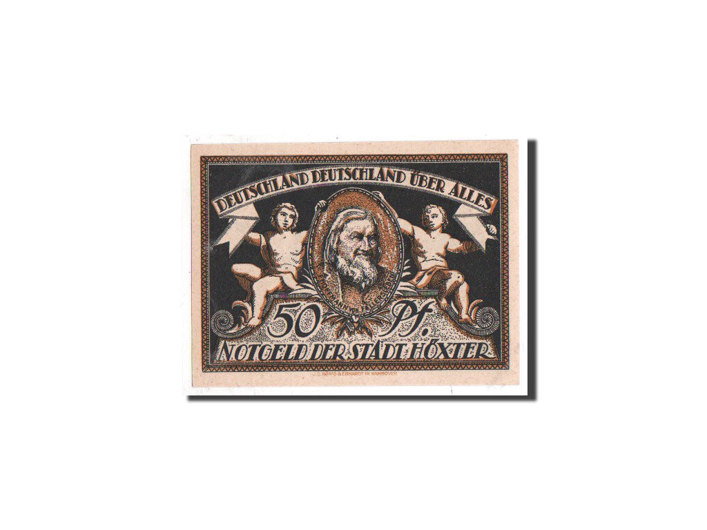 Billete, Alemania, Hoxter Stadt, 50 Pfennig, château, 1921, 1921-05-01, UNC