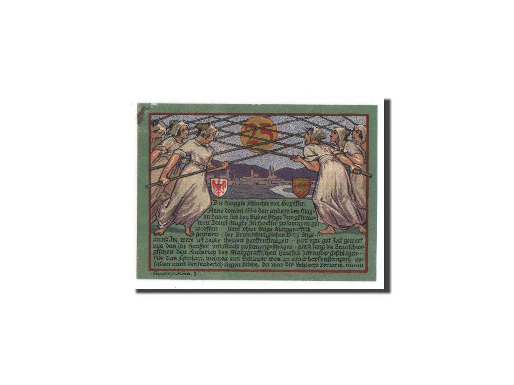 Banknote, Germany, Hoxter Stadt, 25 Pfennig, Bataille, 1921, 1921-05-01
