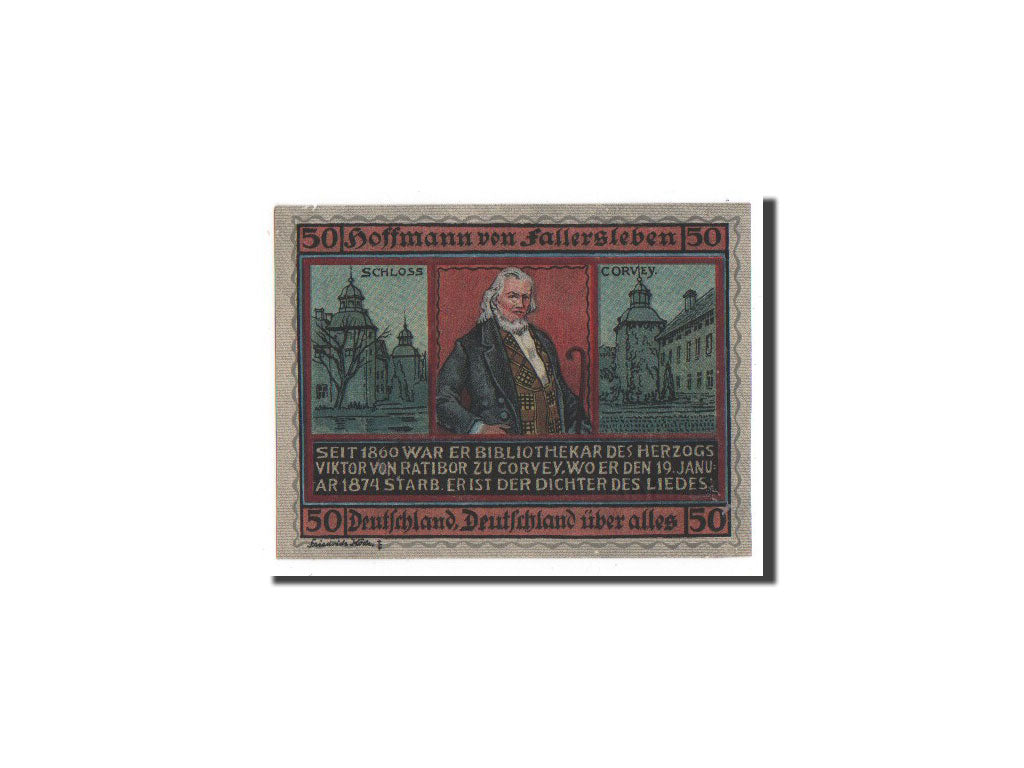 Banknote, Germany, Hoxter Stadt, 50 Pfennig, personnage, 1921, 1921-05-01