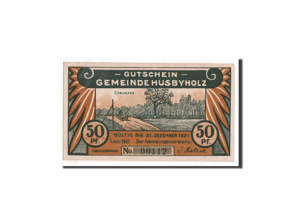 Billet, Allemagne, Husbyholz, 50 Pfennig, marche, 1921, 1921-07-01, NEUF