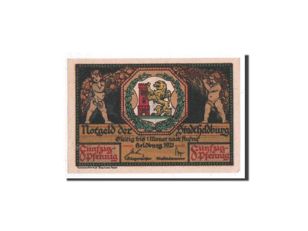 Banknote, Germany, Heldburg, 50 Pfennig, Eglise, 1921, Undated, UNC(65-70)