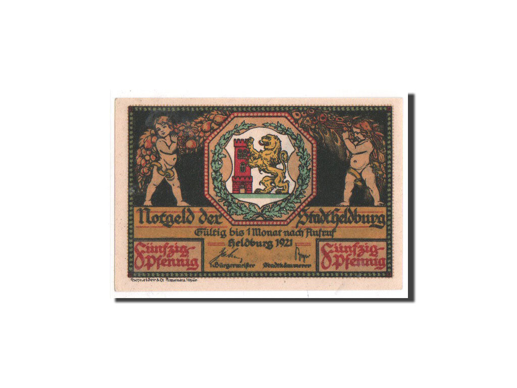 Billet, Allemagne, Heldburg, 50 Pfennig, château, 1921, Undated, NEUF