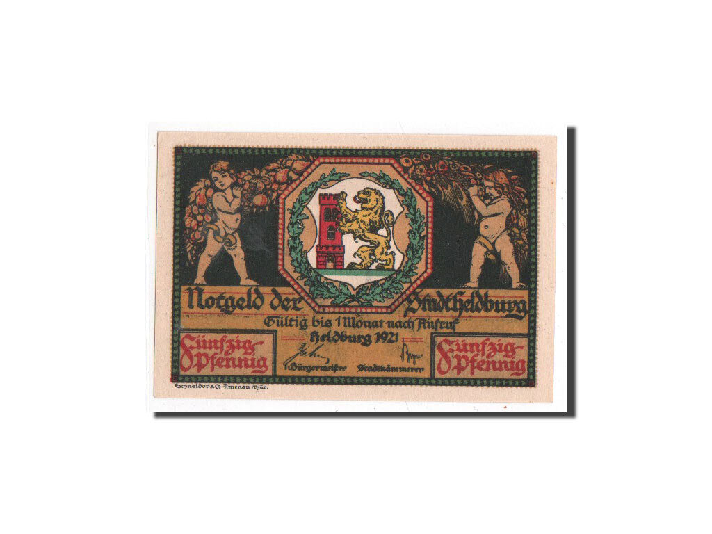 Banknote, Germany, Heldburg, 50 Pfennig, ville basse, 1921, Undated, UNC(65-70)