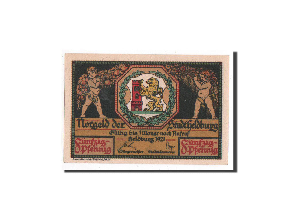 Biljet, Duitsland, Heldburg, 50 Pfennig, Ville, 1921, Undated, NIEUW, Mehl:594.1