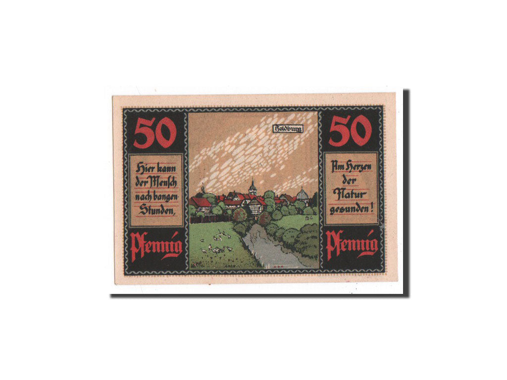 Biljet, Duitsland, Heldburg, 50 Pfennig, Ville, 1921, Undated, NIEUW, Mehl:594.1
