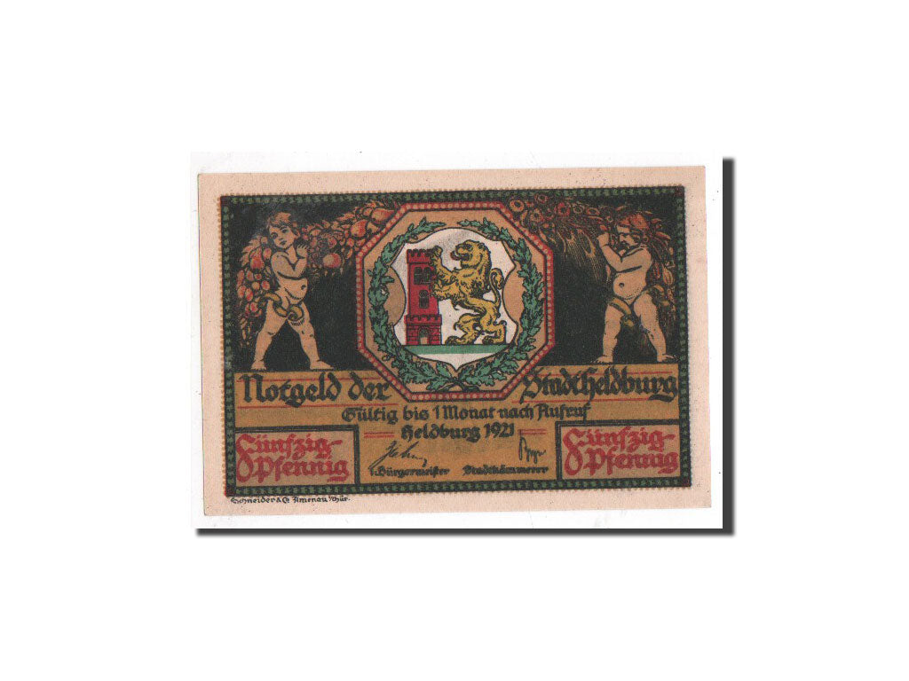 Biljet, Duitsland, Heldburg, 50 Pfennig, Maison, 1921, Undated, NIEUW