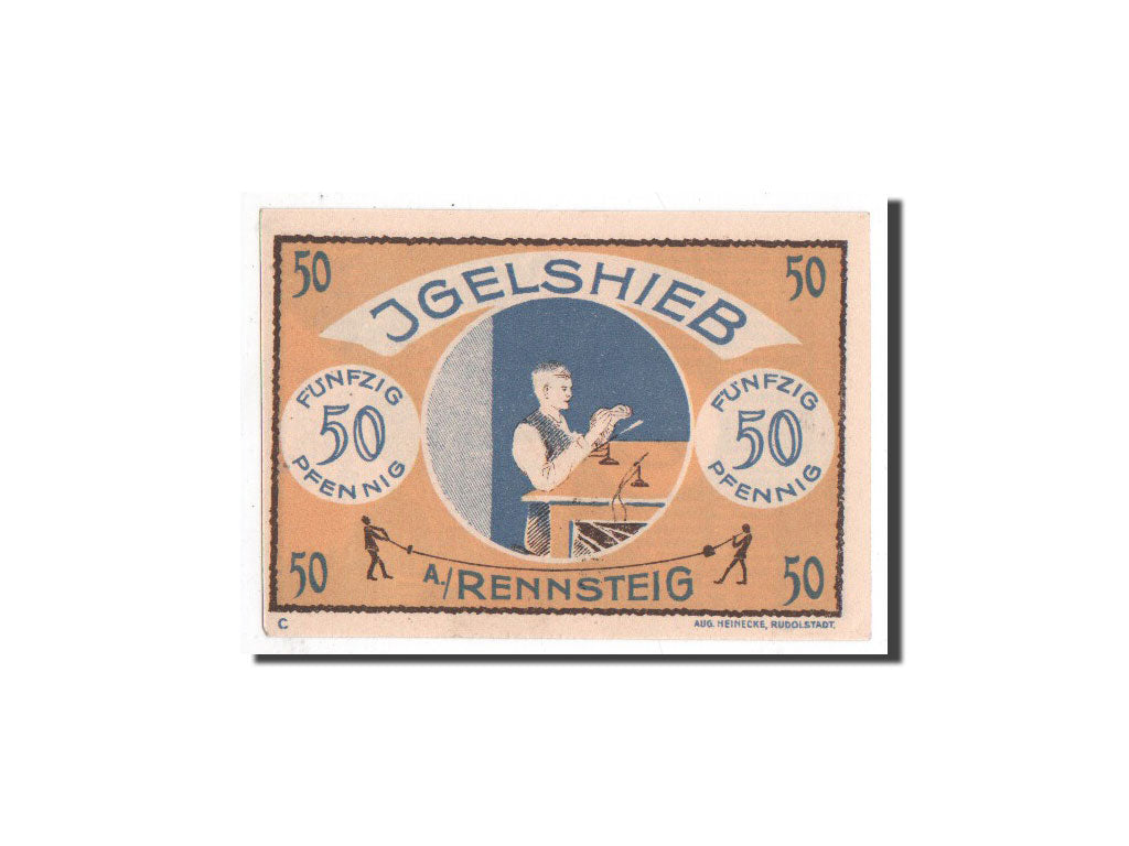 Banknote, Germany, Igelshieb, 50 Pfennig, Foret, 1921, 1921-04-01, UNC(65-70)
