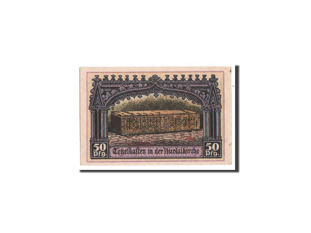 Banknote, Germany, Jüterbog, 50 Pfennig, château, 1920, 1920-10-01
