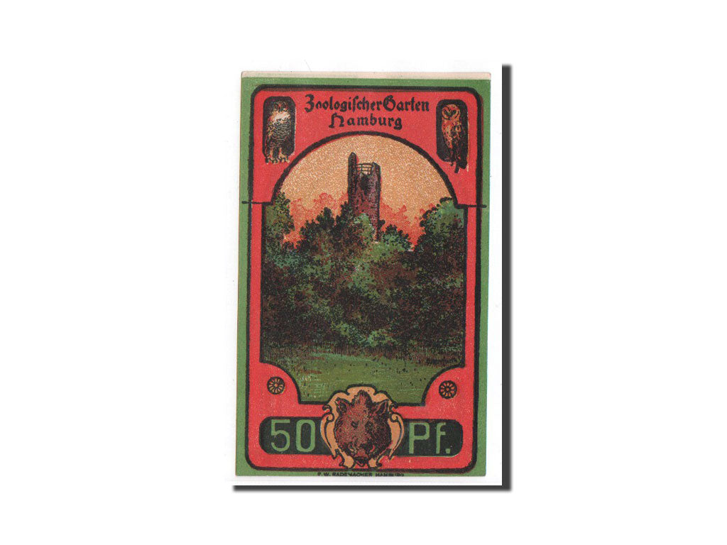 Billete, Alemania, Hamburg, 50 Pfennig, sanglier, O.D, Undated, UNC, Mehl:563.2a