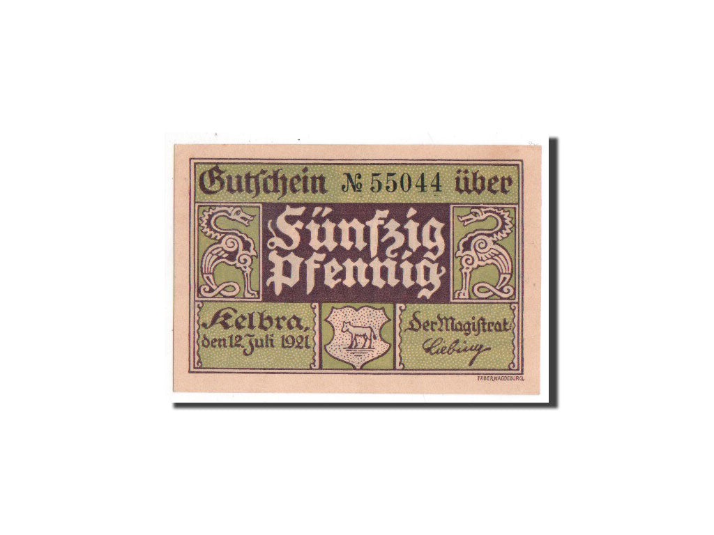 Banknote, Germany, Kelbra, 50 Pfennig, paysage, 1921, 1921-07-12, UNC(65-70)