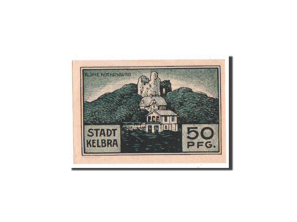 Biljet, Duitsland, Kelbra, 50 Pfennig, ruine, 1921, 1921-07-12, NIEUW