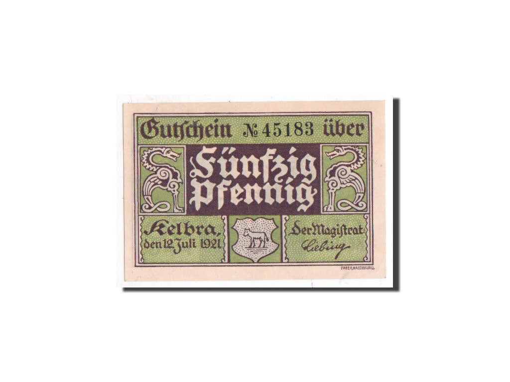 Banknote, Germany, Kelbra, 50 Pfennig, paysage, 1921, 1921-07-12, UNC(65-70)