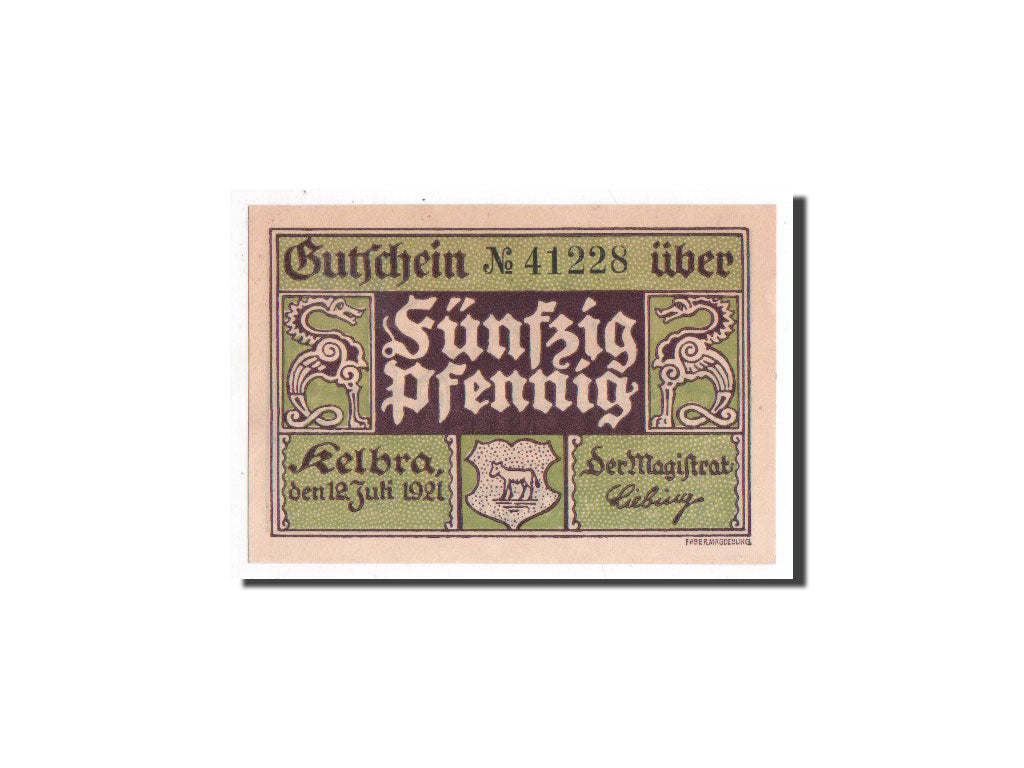 Banknote, Germany, Kelbra, 50 Pfennig, paysage, 1921, 1921-07-12, UNC(65-70)