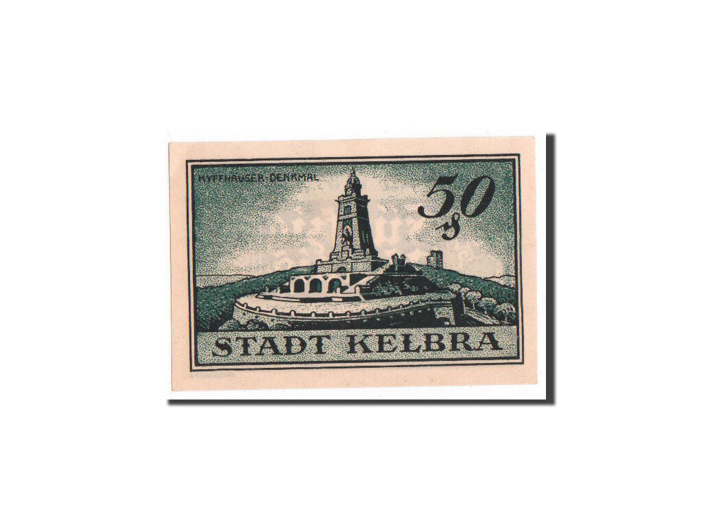 Banknote, Germany, Kelbra, 50 Pfennig, Monument, 1921, 1921-07-12, UNC(65-70)