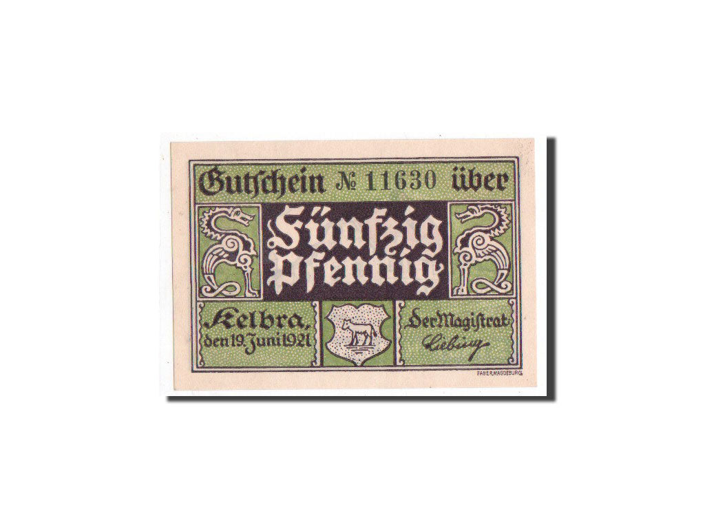 Banknote, Germany, Kelbra, 50 Pfennig, paysage, 1921, 1921-06-19, UNC(65-70)