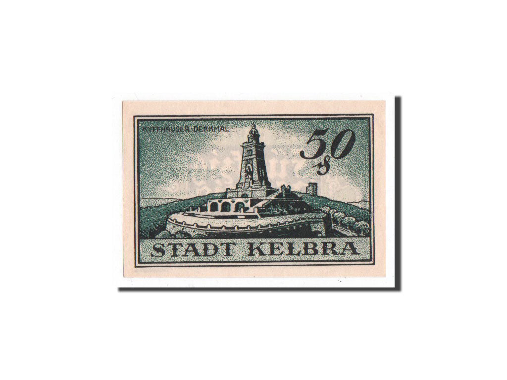 Banknote, Germany, Kelbra, 50 Pfennig, Monument, 1921, 1921-06-19, UNC(65-70)