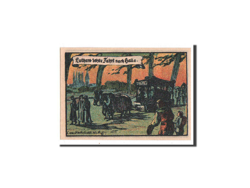 Biljet, Duitsland, Halle a.d. Saale, 50 Pfennig, personnage, 1921, 1921-11-06