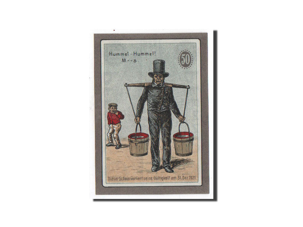 Biljet, Duitsland, Hamburg, 50 Pfennig, personnage 1, O.D, Undated, NIEUW