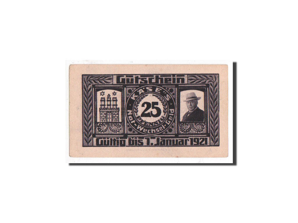 Biljet, Duitsland, 25 Pfennig, Citation, O.D, Undated, NIEUW, Mehl:536.1b