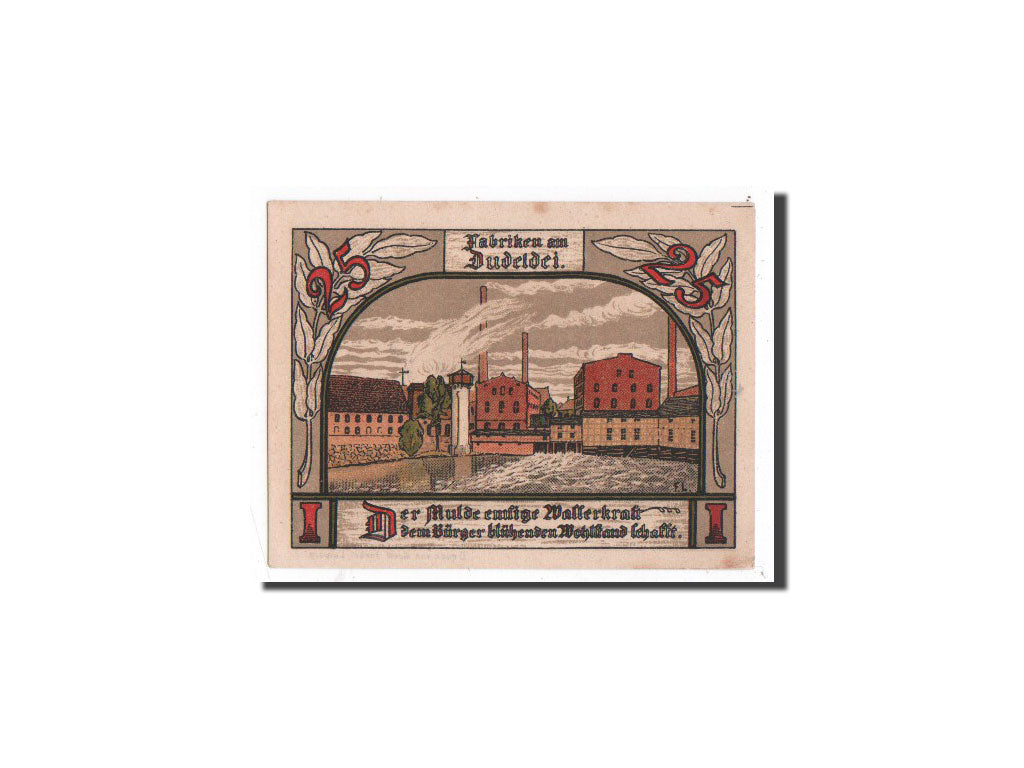 Biljet, Duitsland, Jessnitz, 25 Pfennig, Ville, 1921, 1921-09-01, NIEUW