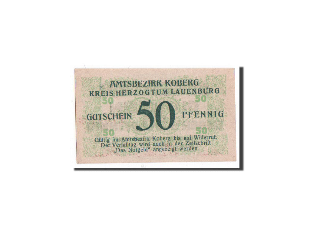 Billete, Alemania, Koberg, 50 Pfennig, Citation, 1921, 1921-03-03, UNC