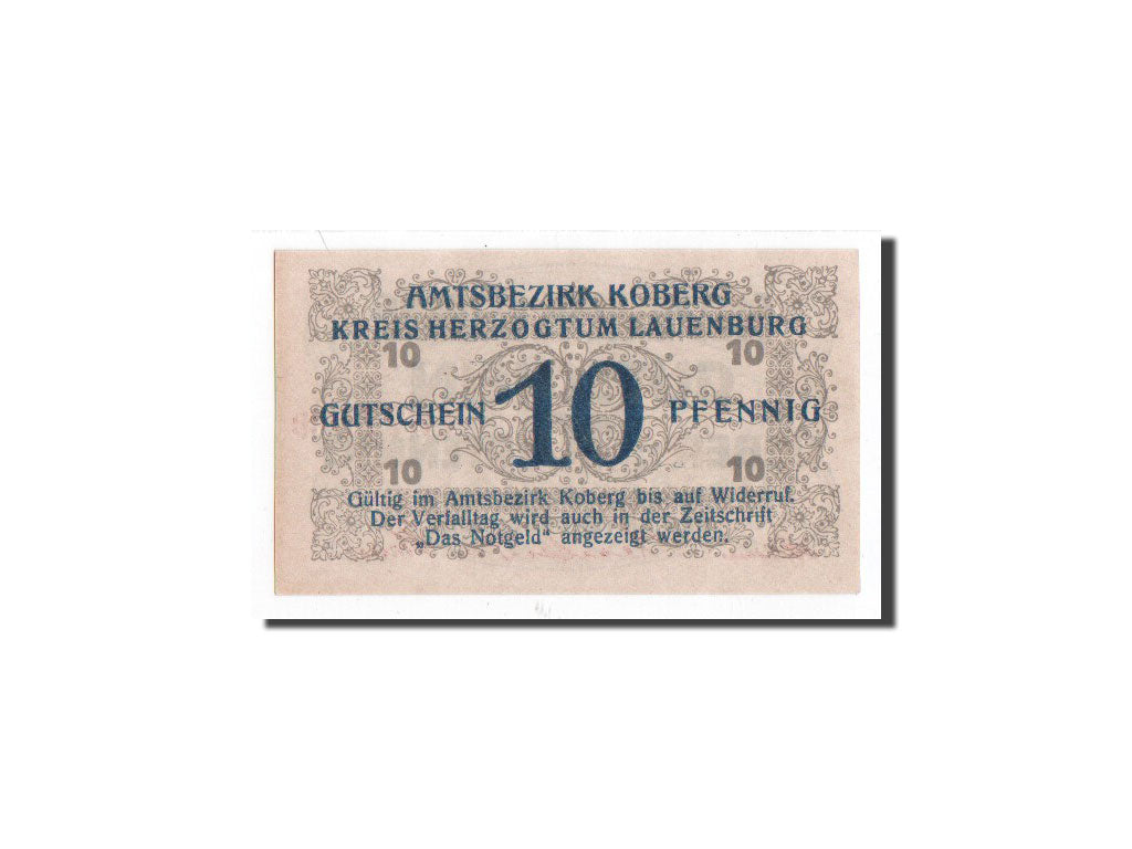 Biljet, Duitsland, Koberg, 10 Pfennig, Citation, 1921, 1921-03-03, NIEUW