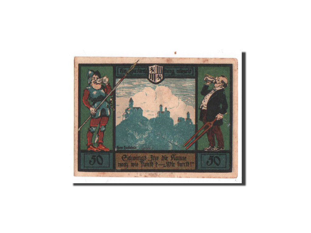 Banconote, Germania, Jena Stadt, 50 Pfennig, tour 3, 1921, Undated, FDS