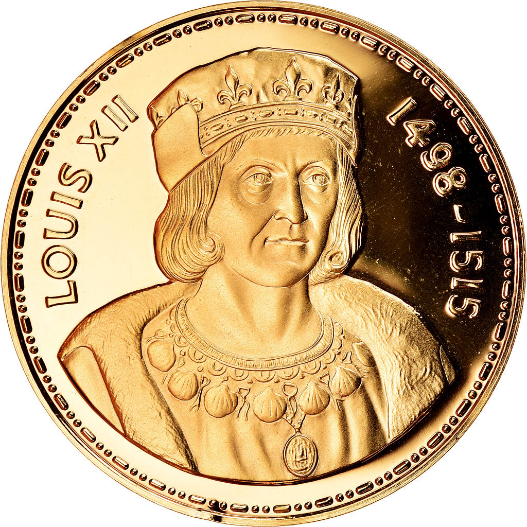 França, Medal, Les Rois de France, Louis XII, História, MS(63), Vermeil
