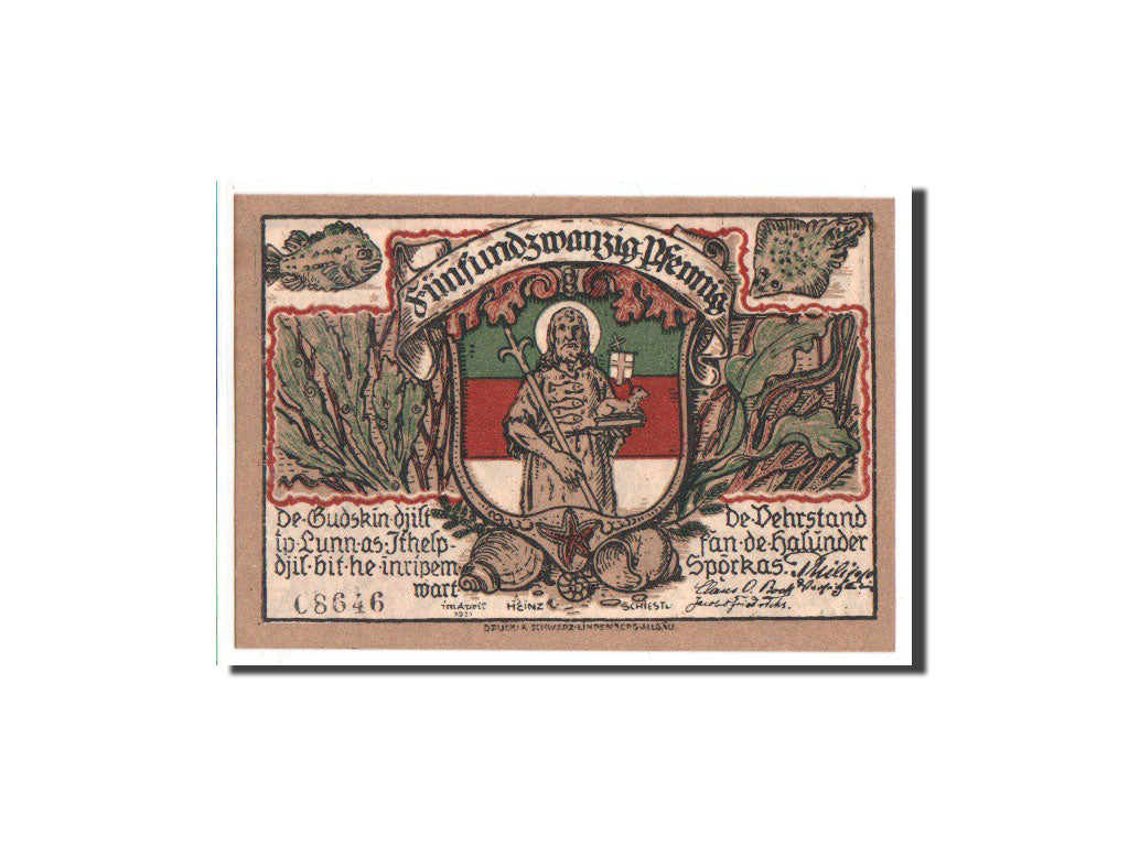 Biljet, Duitsland, Helgoland, 25 Pfennig, rocher, 1921, Undated, NIEUW