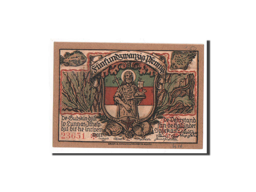 Banconote, Germania, Helgoland, 25 Pfennig, rocher 2, 1921, Undated, FDS