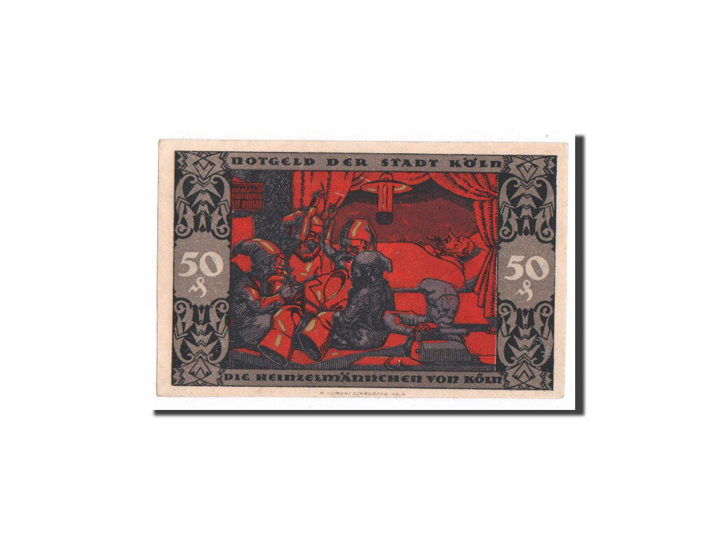Banknote, Germany, Köln, 50 Pfennig, lutin, 1921, 1921-01-12, UNC(65-70)