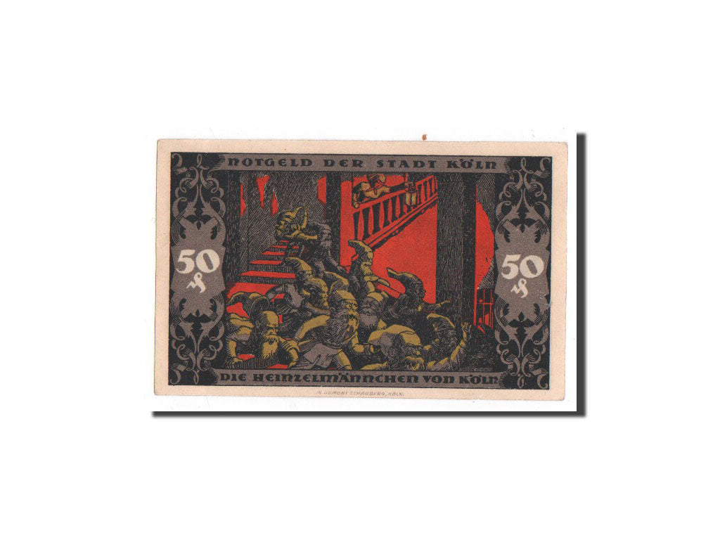 Banknote, Germany, Köln, 50 Pfennig, lutin 2, 1921, 1921-01-12, UNC(65-70)