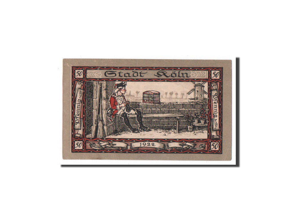 Banknote, Germany, Köln, 50 Pfennig, soldat, 1921, 1921-01-12, UNC(65-70)