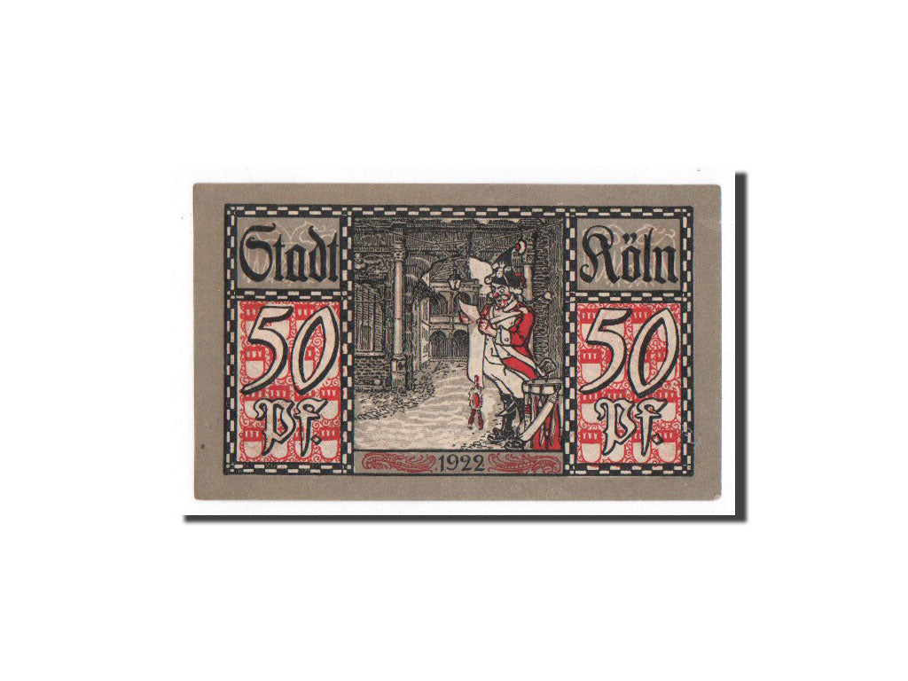 Biljet, Duitsland, Köln, 50 Pfennig, soldat 2, 1921, 1921-01-12, NIEUW